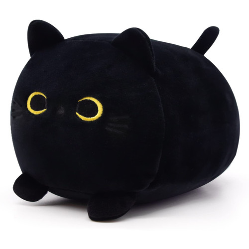 Black Cat Plush, Kawaii Cute Stuffed Animal Toy, Kawaii Cat Plushies Pillow, 3D Soft Cat Shape Design Lumbar Back Cushion Plush Stuffed Cat Doll Toy for Kids Birthday, Halloween Chirstmas Gifts Black Cat Plush, Kawaii Cute Stuffed Animal Toy, Kawaii Cat Plushies Pillow, 3D Soft Cat Shape Design Lumbar Back Cushion Plush Stuffed Cat Doll Toy for Kids Birthday, Halloween Chirstmas Gifts