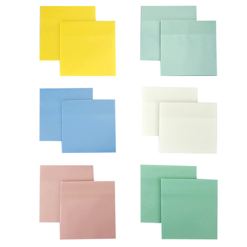 Transparent Sticky Notes, 12 Pads 600 Sheets Colorful Clear Translucent Sticky Notes Suitable for Reading?Studying ?Office?School(3x3in)