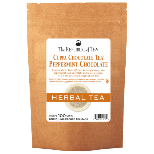 The Republic of Tea - Peppermint Chocolate Red Tea Super Refill - 100 Tea Bags