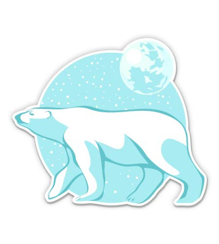 Polar Bear - 3" Vinyl Sticker - for Car Laptop Water Bottle Phone - Waterproof Decal