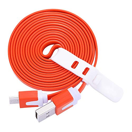 Charging Cable Compatible Bose/JBL / UE/Beats Bluetooth Speaker Power Supply Cord Line, Micro USB Charger Cable (Orange) / 5FT