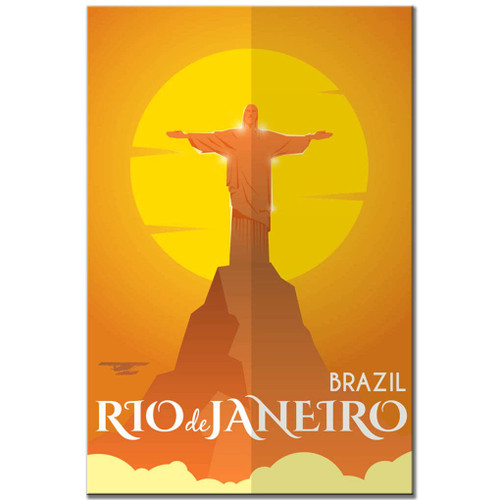 Christ The Redeemer Fridge Magnet Rio de Janeiro Vintage Poster Travel Souvenir Christ The Redeemer Fridge Magnet Rio de Janeiro Vintage Poster Travel Souvenir