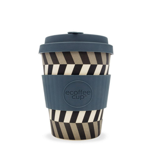 Ecoffee Cup 12oz 350ml Reusable Sustainable To-Go Travel Coffee Cups With No Leak Silicone Lid Tops, Made With Natural Bamboo Fibre, Look Into My Eyes