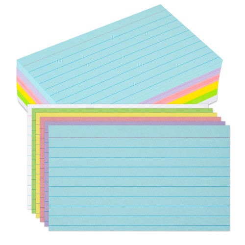 Index Cards 3x5, Ruled Index Cards, Flash Cards for Studying, Colored Index Cards Study Cards, 210 pcs Lined Colored Index Flashcards for Office and School Suplplies