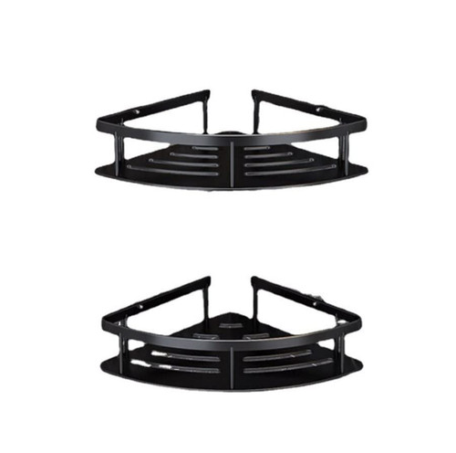 ELGOGA Perforation-Free Space Aluminum Shelving Toilet Toilet Triangle Shelving Reasonable Storage Bathroom Storage Rack For Bathroom Kitchen Living Room (Single layer triangle)