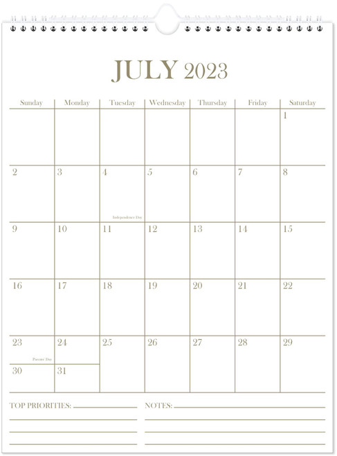 2023-2024 Wall Calendars - 18 Months Calendar from July 2023 to December 2024, Calendar 2023-2024 with Thick Paper, 8.5" x 11", Vertical Calendar, Golden