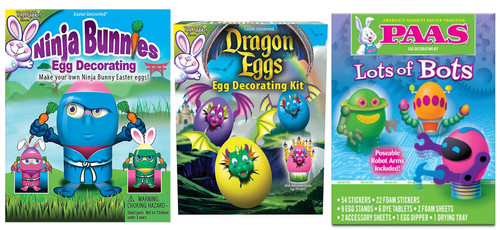 Easter Egg Decorating Kits - Easter Egg Dye Variety Packs - 3 Pack - v3 - Dragon Ninja Robot Easter Egg Decorating Kits - Easter Egg Dye Variety Packs - 3 Pack - v3 - Dragon Ninja Robot