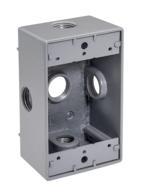 TOPAZ 5 Hole, Single Gang, Weatherproof Box 1/2" Electrical Box