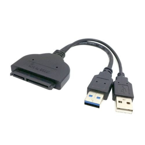 TechIntheBox USB 3.0 to Sata 22pin Data Power Cable Adapter for 2.5" Inch HDD Hard Disk Driver-Black
