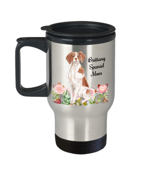 Brittany Spaniel Mom Travel Mug Brittany Spaniel Gift