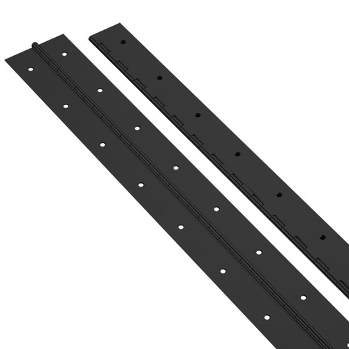 2Pcs Heavy Duty Piano Hinge, 16" Long x 2-1/2" Width Black Piano Hinges, 0.06" Thickness Stainless Steel Continuous & Piano Hinges for Wood Furniture Mailbox Tool Storage Boxes Cabinets Door Hinges