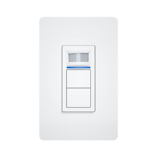 Milfra WiFi Motion Sensor Switch, Smart PIR Occupancy Sensor Switch, Motion Sensor Switch 2Gang, 2 in1 Single Pole, Required Neutral Wire, Compatible with Alexa & Google Assistant, 2.4GHz Wi-Fi Only
