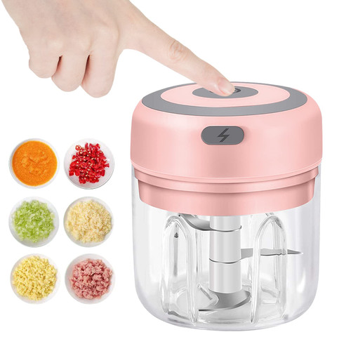 Electric Mini Garlic Chopper, 250ML USB Mini Food Chopper Garlic Mincer, Vegetable Chopper, Onion Chopper, Portable Small Food Processor for Garlic, Ginger, Chili, Vegetables Electric Mini Garlic Chopper, 250ML USB Mini Food Chopper Garlic Mincer, Vegetable Chopper, Onion Chopper, Portable Small Food Processor for Garlic, Ginger, Chili, Vegetables