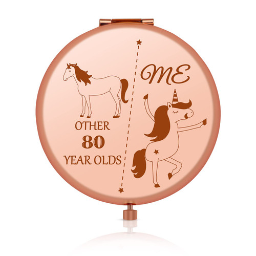 Jielahua 80 Year Old Birthday Gifts for Women 80th Birthday Gifts for Mom Grandma Aunt Rose Gold Compact Mirror 80th Birthday Gifts for Sister BFF Bestie 80 Year Old Birthday Gifts for Wife Friend Jielahua 80 Year Old Birthday Gifts for Women 80th Birthday Gifts for Mom Grandma Aunt Rose Gold Compact Mirror 80th Birthday Gifts for Sister BFF Bestie 80 Year Old Birthday Gifts for Wife Friend