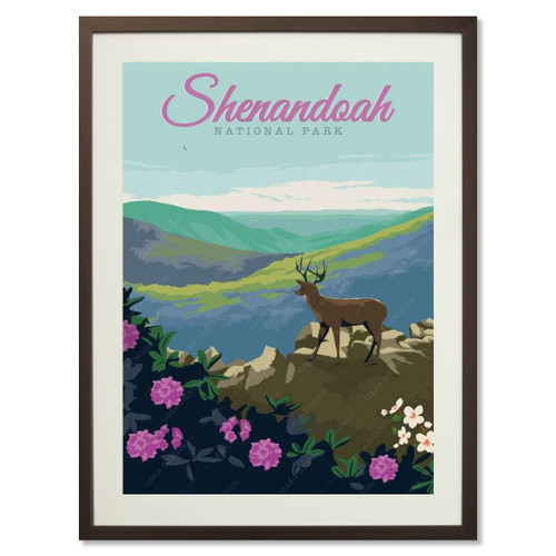 gaeaverse Shenandoah National Park Posters Vintage Travel Poster American Landscape Decorative Paintings Retro Wall Stickers Art Print Home Decoration (12X18 inch)