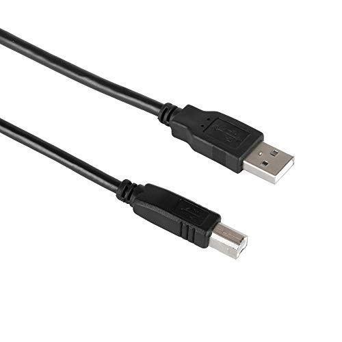Printer Cable 15FT USB 2.0 High Speed Connectors Printer Scanner Cable USB 2.0 Cable A Male to B Male High Speed USB Data Wire Length Has?6FT/10FT/15FT/25FT/30FT (15FT(5M), Black)