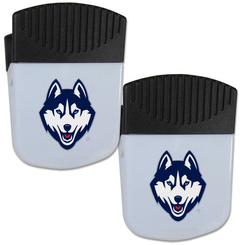 NCAA Siskiyou Sports Fan Shop UCONN Huskies Chip Clip Magnet with Bottle Opener 2 pack Team Color
