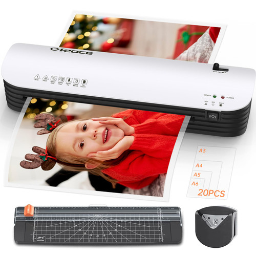Laminator, A3 Laminator Machine, 13 Inch Thermal Lamination for A3/A4/A5/A6 with 20 Laminating Sheets, Personal Laminator for Teachers with Paper Trimmer and Corner Rounder for Home School Office