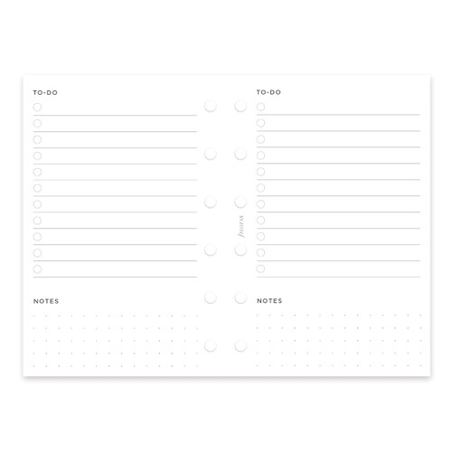Filofax Lifestyle Refill, Pocket Size, Organizer Refill, White Paper, To Do, 20 Sheets (B132865)