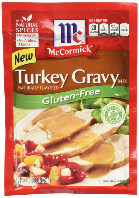 McCormick Turkey Gravy Mix, Gluten Free, 0.88 OZ (Pack of 6)