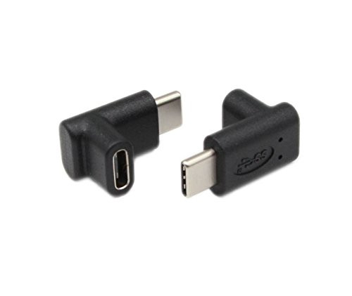 SinLoon Type C USB 3.1 Adapter,Angled 90 Degree USB-C USB 3.1 Type-C Male to Female Upward & Downward Extension Adapter for Laptop & Tablet & Mobile Phone?2 Pack (UP-Down)