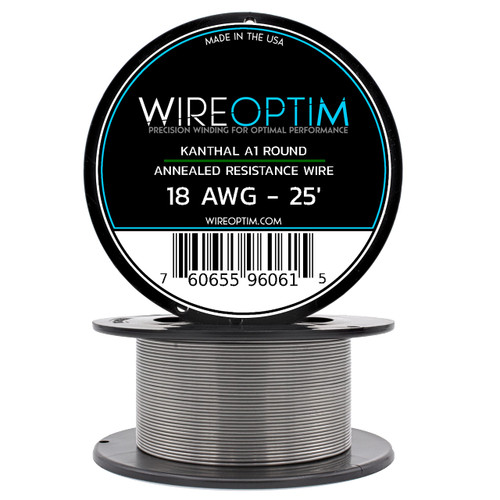 WIREOPTIM Kanthal A1 Resistance Wire 18 AWG - 25 Feet