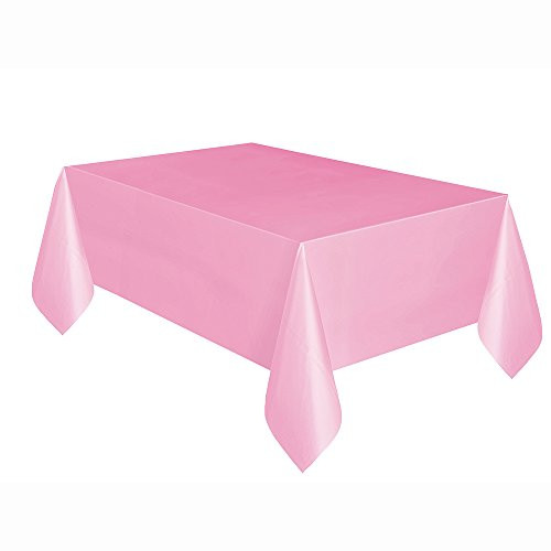 108" x 54" Light Pink Plastic Tablecloths, 2ct