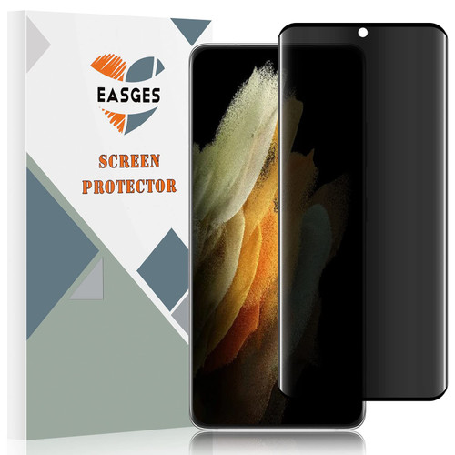Easges Galaxy S21 Ultra Privacy Screen Protector, Anti-Spy 3D Curve Edge 9H Hardness Tempered Glass Screen Protector for Samsung Galaxy S21 Ultra 5G (6.8") Bubble Free Anti-Scratch Case Friendly Easges Galaxy S21 Ultra Privacy Screen Protector, Anti-Spy 3D Curve Edge 9H Hardness Tempered Glass Screen Protector for Samsung Galaxy S21 Ultra 5G (6.8") Bubble Free Anti-Scratch Case Friendly