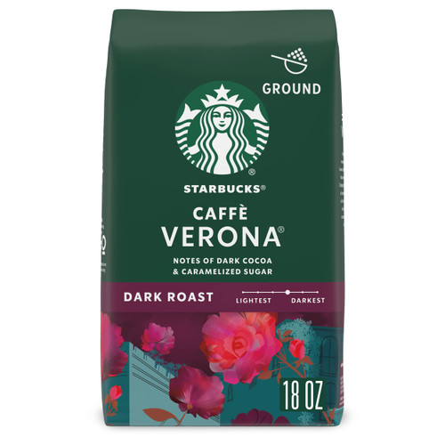 Starbucks Verona Dark Roast Ground Coffee, 18 Ounce (Pack of 1) Starbucks Verona Dark Roast Ground Coffee, 18 Ounce (Pack of 1)