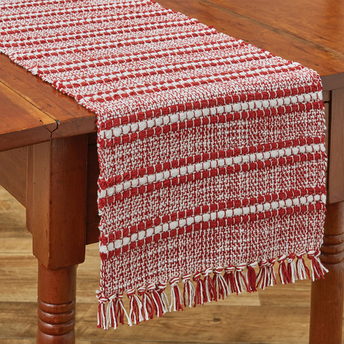 Park Designs Peppermint Stripe Table Runner - 36''L - Red