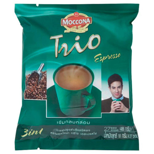 Moccona Trio Espresso 3 in 1 Coffee 18g 27 Sachets Mixs Drink 486 g