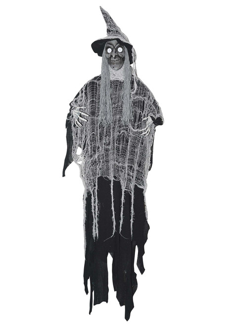 Sunstar Industries 62" Hanging Creepy Grey Witch Old Hag Scary Halloween in/Outdoor Yard Decor