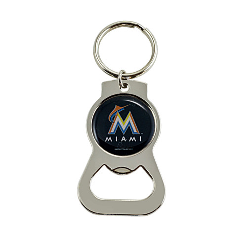 MLB Miami Marlins Bottle Opener Key Ring