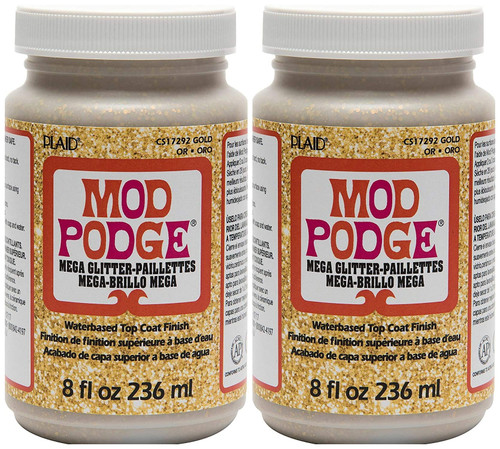 Mod Podge Mega, 8 oz, Gold Glitter 2-Pack