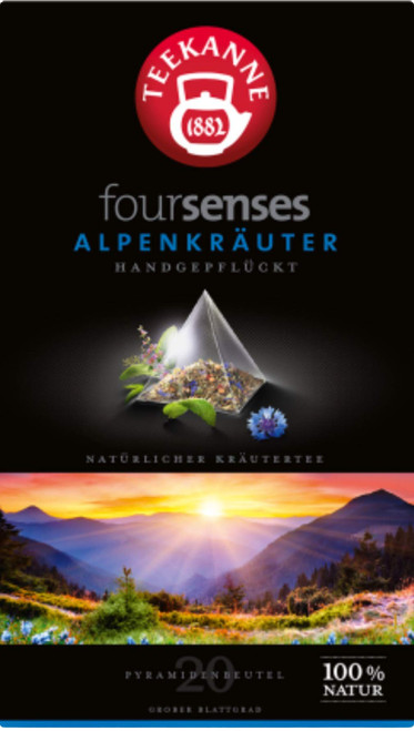 TEEKANNE FOURSENSES ALPIN HERBS - with Pure Taste of the Alps - 20 Pyramid Bags, 40 g | Germany TEEKANNE FOURSENSES ALPIN HERBS - with Pure Taste of the Alps - 20 Pyramid Bags, 40 g | Germany