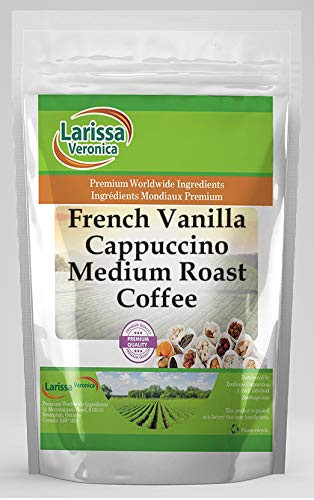 French Vanilla Cappuccino Medium Roast Coffee (Gourmet, Naturally Flavored, Whole Coffee Beans) (4 oz, ZIN: 569173) - 3 Pack