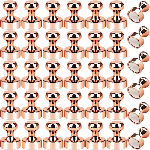 LEASEN Refrigerator Magnets, 36 Packs Magnetic Push Pins for Fridge, Strong Neodymium Magnets, Push Pin Magnets Perfect for Whiteboard, Office, School (Pink) LEASEN Refrigerator Magnets, 36 Packs Magnetic Push Pins for Fridge, Strong Neodymium Magnets, Push Pin Magnets Perfect for Whiteboard, Office, School (Pink)