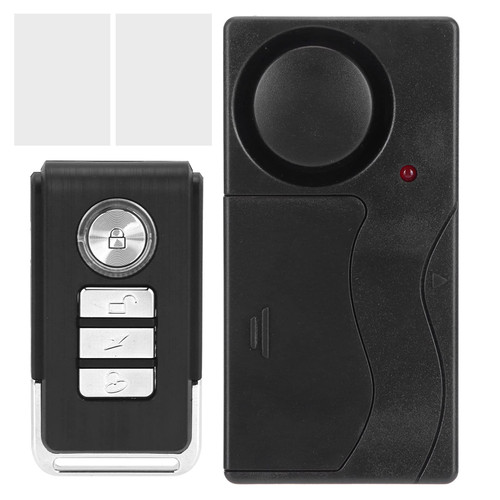 VTOSEN LY-04R Wireless Vibration Alarm with Remote Control - Adjustable Sensitivity Bike Wireless Alarm for Home Security - Vibration Alert Alarm Equipment