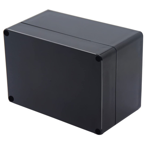 Otdorpatio Project Box IP65 Waterproof Junction Box ABS Plastic Black Electrical Boxes DIY Electronic Project Case Power Enclosure 6.3x4.33x3.54 inch (160x110x90 mm)