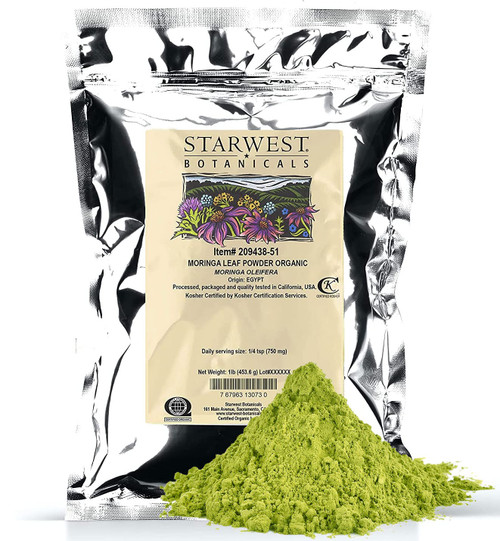 Starwest Botanicals Certified Organic Moringa Oleifera Leaf Powder, 16 Ounce | Great for Drinks, Teas & Smoothies Starwest Botanicals Certified Organic Moringa Oleifera Leaf Powder, 16 Ounce | Great for Drinks, Teas & Smoothies