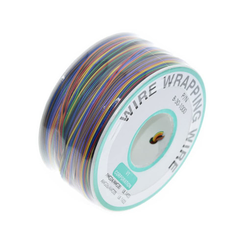 PCB Solder PVC Coated Tin Plated Copper Wire Wrapping Wire 250M 30AWG Insulation Test Wrapping Cable PCB Soldering Fly Jumper Wire 8 Color