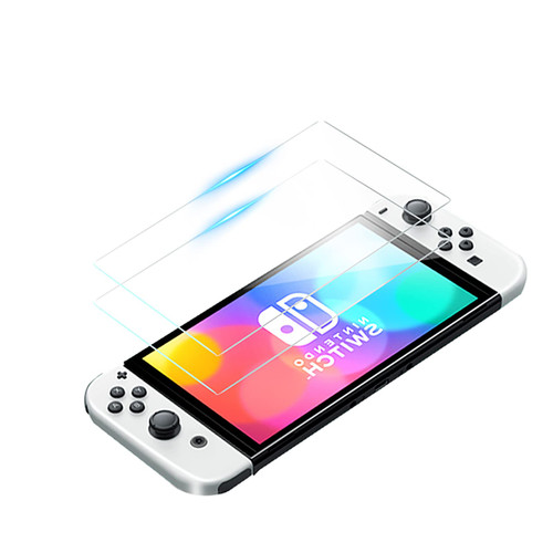 Runlyn 9H Pro+ Tempered Glass Screen Protector Compatible with Nintendo Switch OLED model 2021 Protective Film