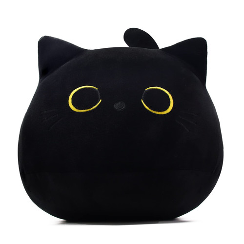 JIAJEGTGT 16Inch Black Cat Stuffed Animal Plush Toys, Cute Black Cat Plushie Pillow, 3D Soft Cat Shape Design Lumbar Back Cushion Plush Stuffed Cat Doll Toy for Kids Chirstmas Gifts JIAJEGTGT 16Inch Black Cat Stuffed Animal Plush Toys, Cute Black Cat Plushie Pillow, 3D Soft Cat Shape Design Lumbar Back Cushion Plush Stuffed Cat Doll Toy for Kids Chirstmas Gifts