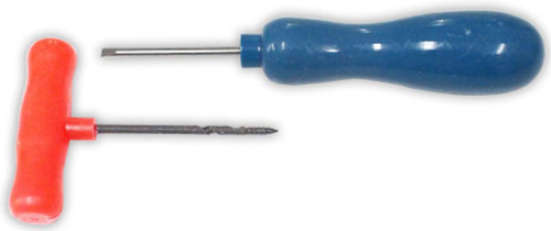 Wedge Bradawl & Gimlet Set | Includes 5.5" Blue Bradawl 3.13" Red Gimlet | Ergonomic Plastic Handles | Perfect Set For Professinal Woodworking, Carpentry and DIY Projects