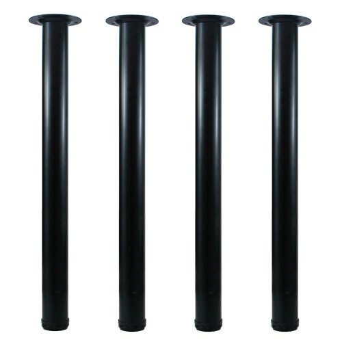QLLY 26 inch Adjustable Tall Metal Desk Legs, Office Table Furniture Leg Set, Set of 4 (26 inch, Black)