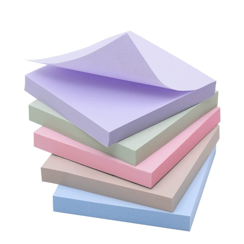 YYPDC (5 Pack)Sticky Notes 3*3 Sticky Tabs Book Tabs 5 Colors Post Self Sticky Notes Pad Its Translucent Sticky Note Tabs, Post Stick It Tabs, Annotation Tabs for Office, Home, School, 100 Sheets/pad
