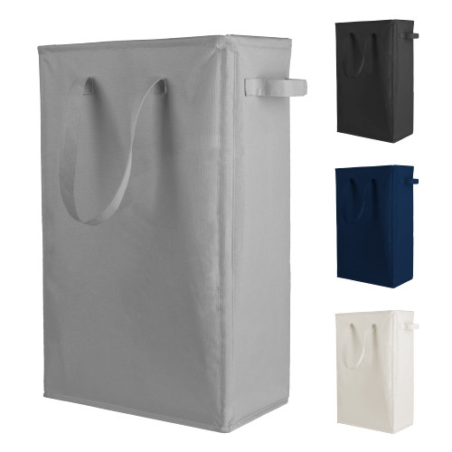 Odonata 45L Slim Laundry Hamper Handles Collapsible Laundry Basket Thin Dirty Clothes Basket Narrow Laundry Bag Foldable Dirty Hamper (Dark Grey) Odonata 45L Slim Laundry Hamper Handles Collapsible Laundry Basket Thin Dirty Clothes Basket Narrow Laundry Bag Foldable Dirty Hamper (Dark Grey)