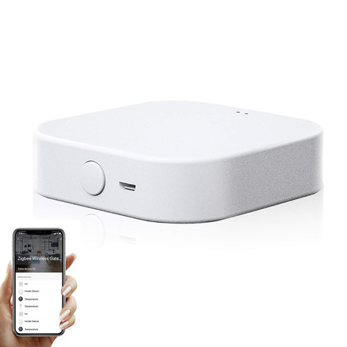 WiFi Gateway Wireless Smart Bridge: Tuya Zigbee 3.0 Hub Gateway, Wireless Remote Controller, APP Control, Voice Control, Compatible with Alexa/Google Home and All Tuya ZigBee 3.0 Smart Products