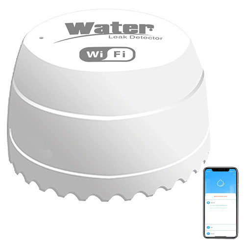 WiFi Water Leak Sensor Alarm: Smart Water Sensor, Wireless Water Leak Detector, Sound Alarm and App Alerts, Flood Detection for Home, Basement