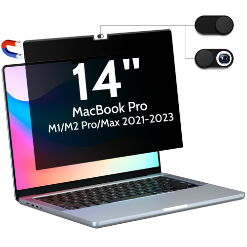 Privacy Screen Compatible With MacBook Pro 14 Inch (2021-2023, M1, M2) -A2442/A2779, Magnetic Removable Matte Anti Blue Light Glare Filter 14inch Privacy Screen Protector for Mac Pro 14.2" Laptop Privacy Screen Compatible With MacBook Pro 14 Inch (2021-2023, M1, M2) -A2442/A2779, Magnetic Removable Matte Anti Blue Light Glare Filter 14inch Privacy Screen Protector for Mac Pro 14.2" Laptop